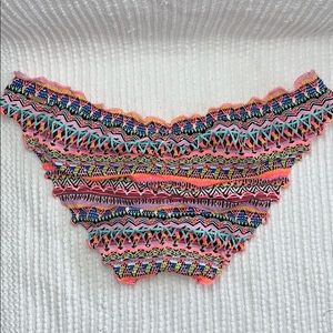 Victoria Secret Ruffle Cheeky Swim Bottoms, Size L